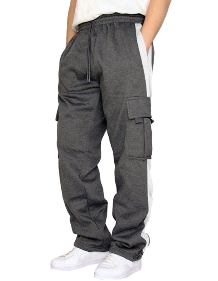 SHOPIQAT Men's Autumn and Winter Velvet Loose Multi-Pocket Lanyard Overalls Pants - Premium from shopiqat - Just $8.250! Shop now at shopiqat
